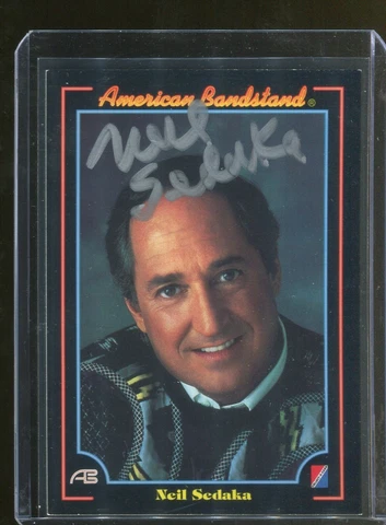 Neil Sedaka Singer American Bandstand Signed Card Authentic Autograph Cover