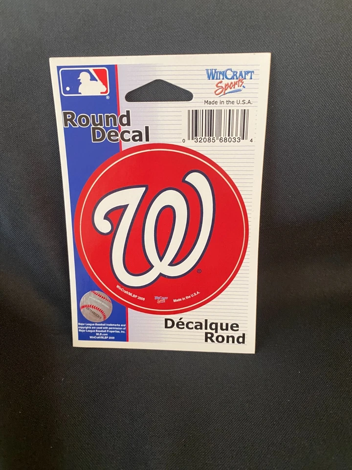 WASHINGTON NATIONALS Vinyl Sticker/Decal – MLB – 3” Round - Image 1 of 1