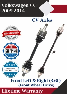 Новые оригинальные передние оси CV для 2009-2014 Volkswagen CC 3,6 л 2WD пожизненная гарантия - Изображение 1 из 4