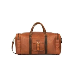 Vintage Leder Seesack Reise Handgepäck Übernachtung Fitnessstudio Weekender T... - Bild 1 von 5