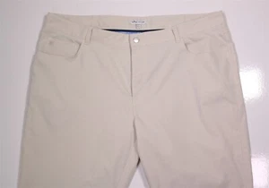 Peter Millar Pants 42x32 Beige Tan 5-Pocket Performance Stretch Trousers Men’s - Picture 1 of 9