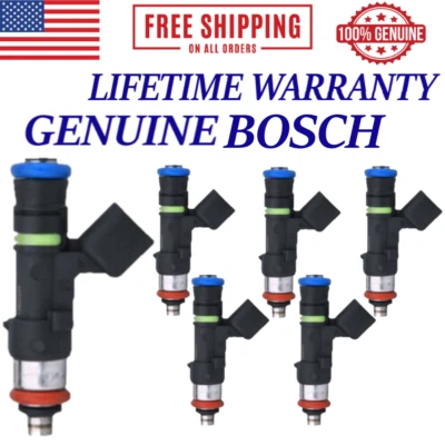 NUEVO x6 Inyectores de Combustible GENUINOS BOSCH Para 2007-2010 Saturn, GMC, Buick 3.6L V6 Foto 1 de 3