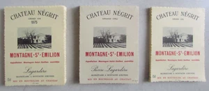 Lot de 285 anciennes étiquettes vin Château Négrit Montagne-St-Émilion Lagardère - Picture 1 of 5