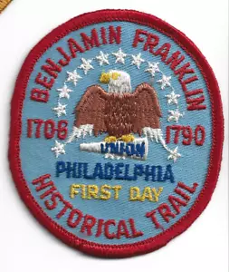 PRIMER DÍA BENJAMIN FRANKLIN HISTÓRICO TRAIL-UNION, FILADELFIA, 1708-1790-3X3.5 - Imagen 1 de 2
