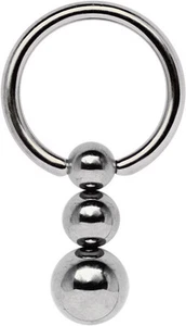 Piercing Titanio Gioiello Intimo Sein Stomaco Anello Bcr IN 1,2mm Con - Foto 1 di 4
