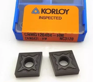 10pcs CNMG120404-HM NC3120 CNMG431-HM  KORLOY CNC blade Carbide Inserts Original - Picture 1 of 1