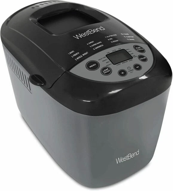 Máquina para hacer pan programable West Bend 47413 Hi-Rise con gris horizontal  Foto 1 de 1