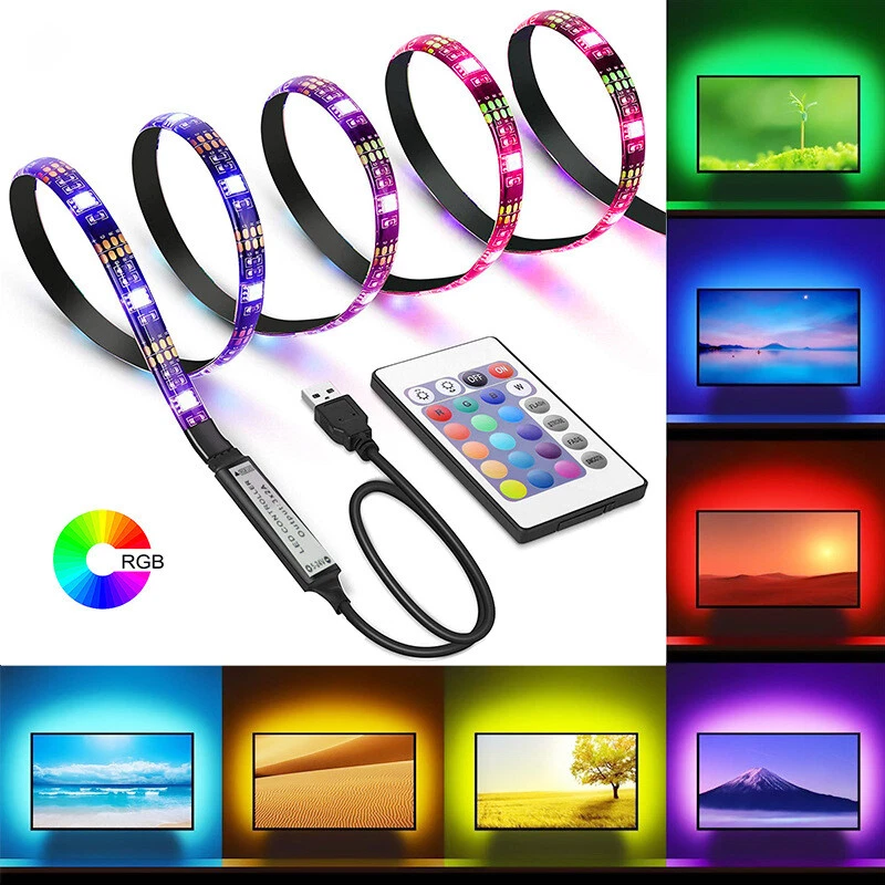 STRISCIA LED RGB RETROILLUMINAZIONE TV WIRELESS SMD-5050 RGB GARANZIA 24 MESI - Immagine 1 di 1