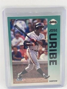 Jose Uribe #649 1992 Fleer Baseball *Rare Error on Birthdate* - Picture 1 of 1