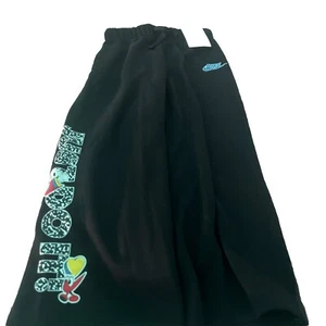 NWT Nike Girls Black Sweat Pants Pull On Drawstring Sz 6 - Picture 1 of 4
