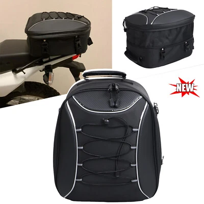 Rear Seat Helmet Bag Storage Backpack For Harley Dyna Electra Glide Softail FLHR - Image 1 of 4