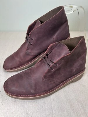 Clarks Original Desert Chukka Botas Granate Borgoña Rojo Cuero Para Hombre 10.5 Foto 1 de 4