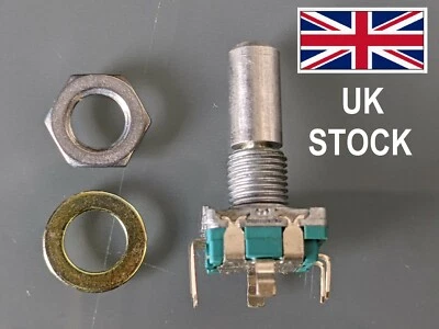 Rotary Shaft Encoder EC11 style, with push switch, UK stock - Image 1 of 4
