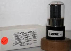 JAN 6SN7GT Sylvania 2 Hole Plate Bad Boy Amplitex Tested Qty 1 Pc #1389014 - Picture 1 of 7