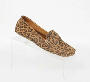 Charleston Shoe Co Tradd Leopardo Nubuck Cuero Moc Penny Mocasín Zapato Mujer 8 - Imagen 1 de 12
