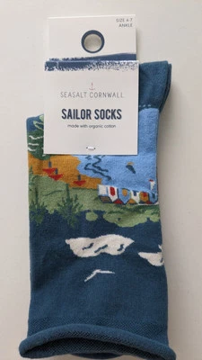 Women's Seasalt Organic Cotton Arty Socks Size UK 4-7 - Image 1 of 4