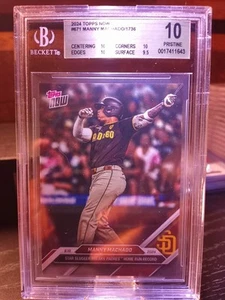 2024 TOPPS NOW MANNY MACHADO BGS 10 PRISTINE /1736 PADRES - Picture 1 of 2