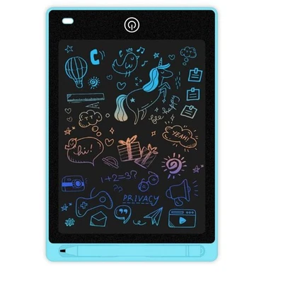 Sky Blue LCD Writing Tablet For Kids Erasable 12 Inch Color Screen Pressure OH - Image 1 of 4