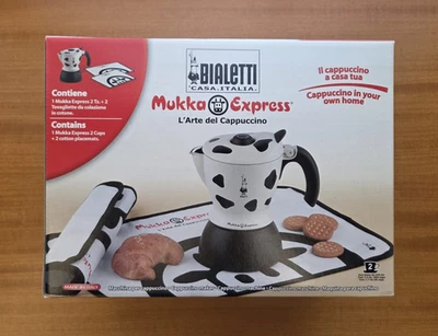 Mukka Express Cappuccino Bialetti Made in Italy Piano Cottura +2 Tovagliette Foto 1 de 4