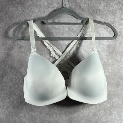 Sujetador Soma Enbliss Luxe cierre delantero encaje trasero para mujer talla 36DD crema con aros  Foto 1 de 4