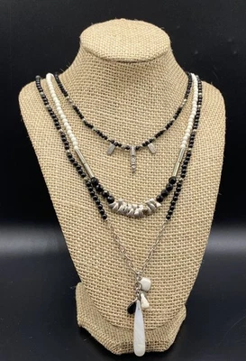 SILPADA-Sterling Silver 'Neutral Territory' Howlite Pyrite 7 Way Necklace N3255 - Image 1 of 4
