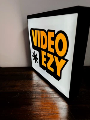 Video Ezy Logo - Logotipo iluminado LED/arte de pared Foto 1 de 4