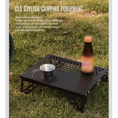 Table pliante portable en aluminium légère pour camping picnic pour extérieur - Photo 1/4