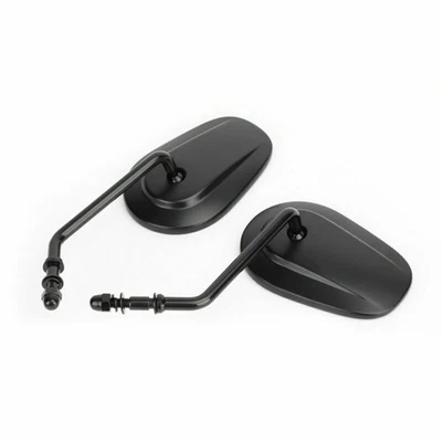 COPPIA SPECCHIETTI RETROVISORI NERO PER Road Street Glide Softail XL883 - Imagen 1 de 4
