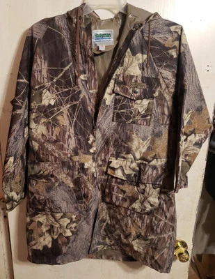 Hodgman Jacket Mens Medium Brown Camo Hunting Mossy Oak Break Up Rain Poncho - Image 1 of 4