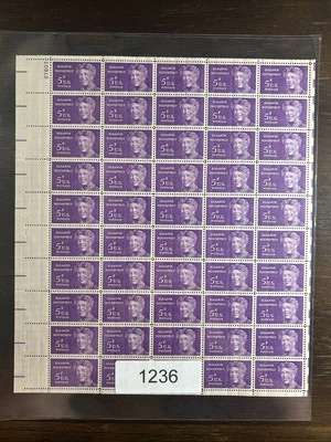 1236 US Mint Sheet, 5 Cent Eleanor Roosevelt, First Lady, Mint NH - Image 1 of 3