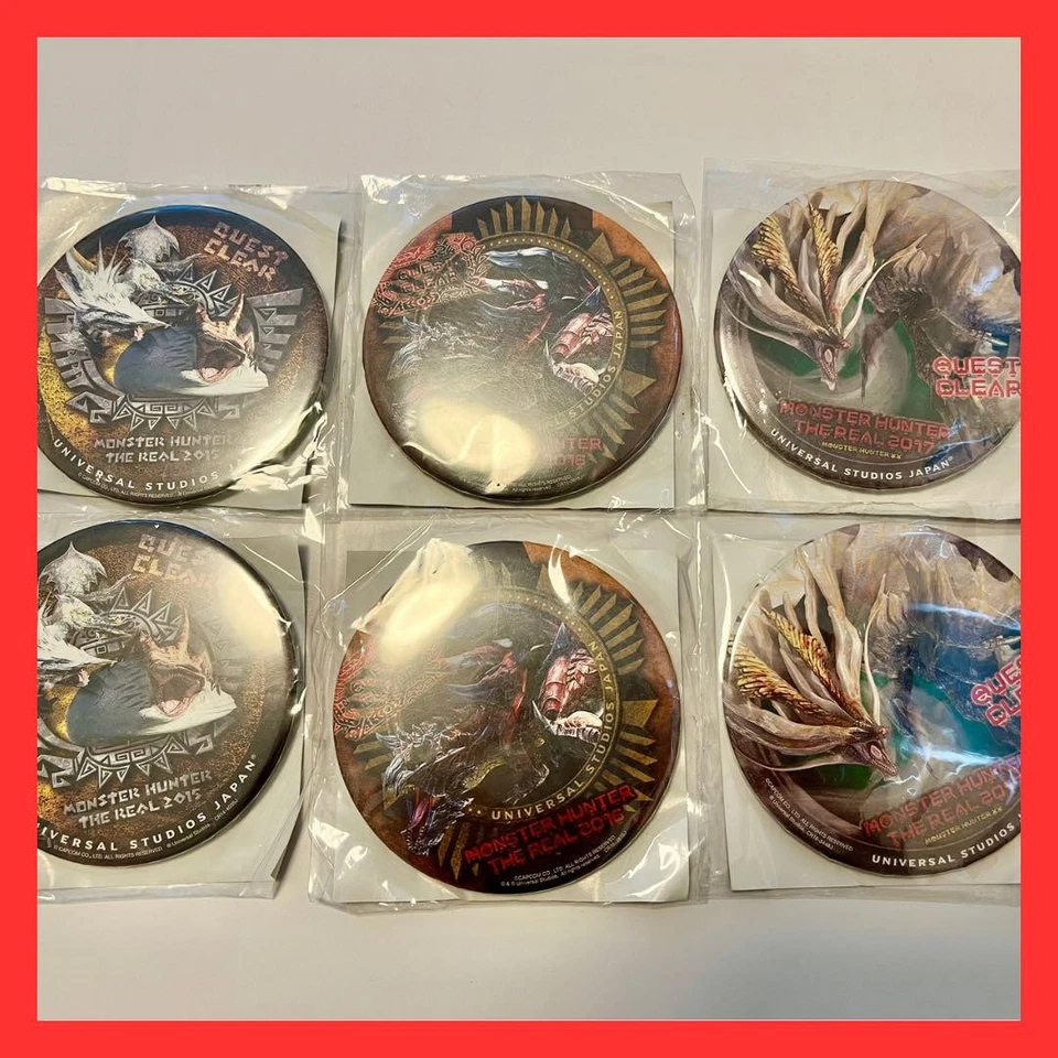 Monster Hunter The Real 2019 Badge Set USJ Limited Cool Japan Promo Buttons - Image 1 of 1