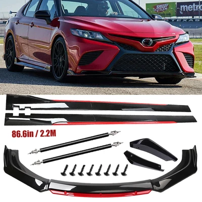 For Toyota Camry Front Bumper Lip Spoiler Splitter Side Skirt Glossy Foto 1 de 4