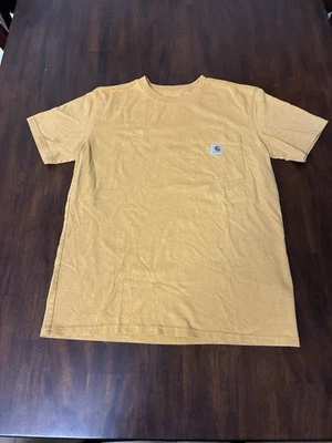 Camiseta Carhartt amarela masculina ajuste original pequena 4/6 - Imagem 1 de 4