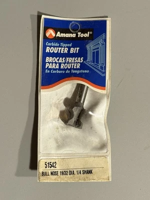 Amana Tool  51542 BULL NOSE 19/32 DIA. 1/4 SHANK - Image 1 of 4