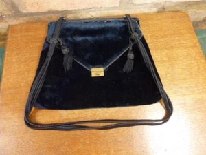 eine schöne Vintage blaue Samt Clutch Tasche Abendtasche guter Zustand - Bild 1 von 1