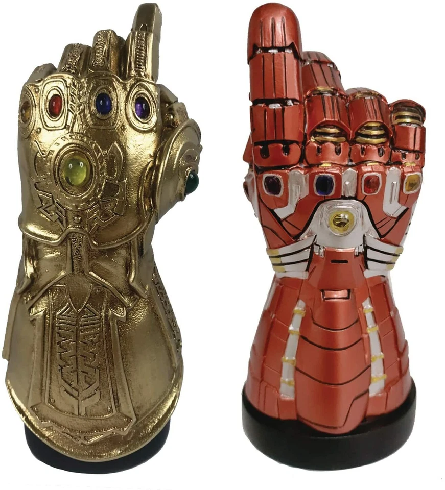 SDCC 2020 Marvel Infinity and Nano Gauntlet LED Desk Monument Previews