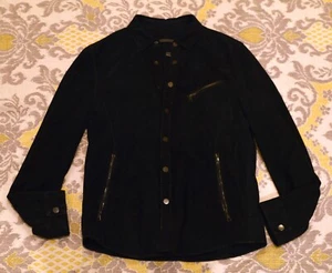 LN! John Varvatos black suede buttondown shirt jacket Men's S M 48 $1998 - Picture 1 of 6