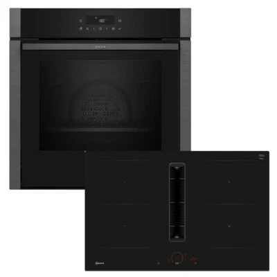 Neff 3MIOSH80V, SET Backofen B5ACJ7AG3 und Induktionskochf. mit Abzug V58FHQ4L0 - Bild 1 von 4