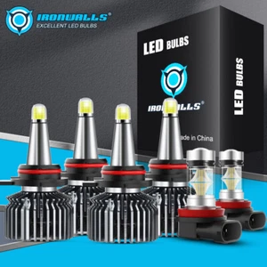 8-sides 9005 9006 H11 LED Headlight High Low Fog Bulb For Nissan Quest 2004-2009 - Picture 1 of 12