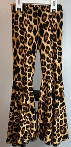 Girls Leopard Print Handmade Flare Bell Bottoms-Size 6-Worn Once - Picture 1 of 3