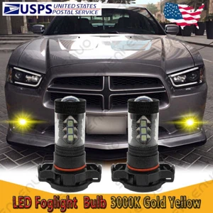 For Dodge Charger 2010 2011 2012 2013 2014 Golden Yellow 5202 LED Fog Light Bulb - Picture 1 of 12
