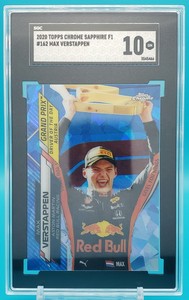 MAX VERSTAPPEN ROOKIE FORMULA 1 SGC 10 2020 TOPPS CHROME SAPPHIRE RC F1 SP #162 