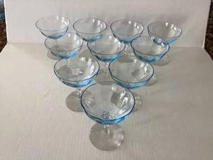 Juego de 10 hojas bajas Fostoria Fairfax Blue de 4 1/4" 6 oz - Imagen 1 de 7