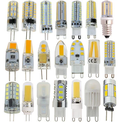 Dimmable G4 G9 E14 LED Corn Light Bulb Silicone Crystal 3W 5W 7W 9W SMD/COB Lamp - Image 1 of 4