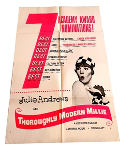 Thoroughly Modern Millie Academy Awards Julie Andrews US 1 Sheet Movie Poster - Picture 1 of 4