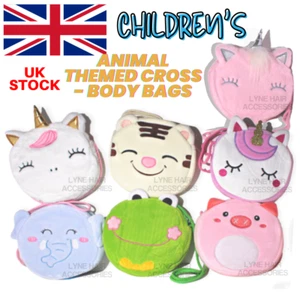 Kids Girls Animal Unicorn Round Cross Body Shoulder Messenger Bag Purse Handbag - Picture 1 of 10
