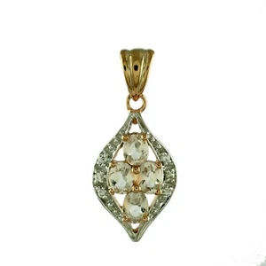 Ciondolo da donna in argento sterling 925 morganite anniversario matrimonio - Foto 1 di 11