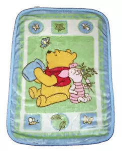 Winnie The Pooh And Piglet Blanket 39x53 Plush Baby Blanket Disney Crown Crafts - Picture 1 of 2
