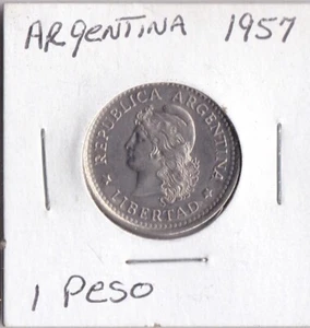 1957 Argentina 1 Peso - Picture 1 of 2