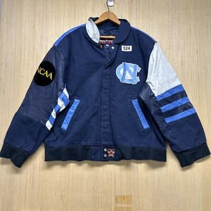 Vintage Jeff Hamilton Jacket Adult Size Medium Blue long Sleeve North Carolina - Picture 1 of 13